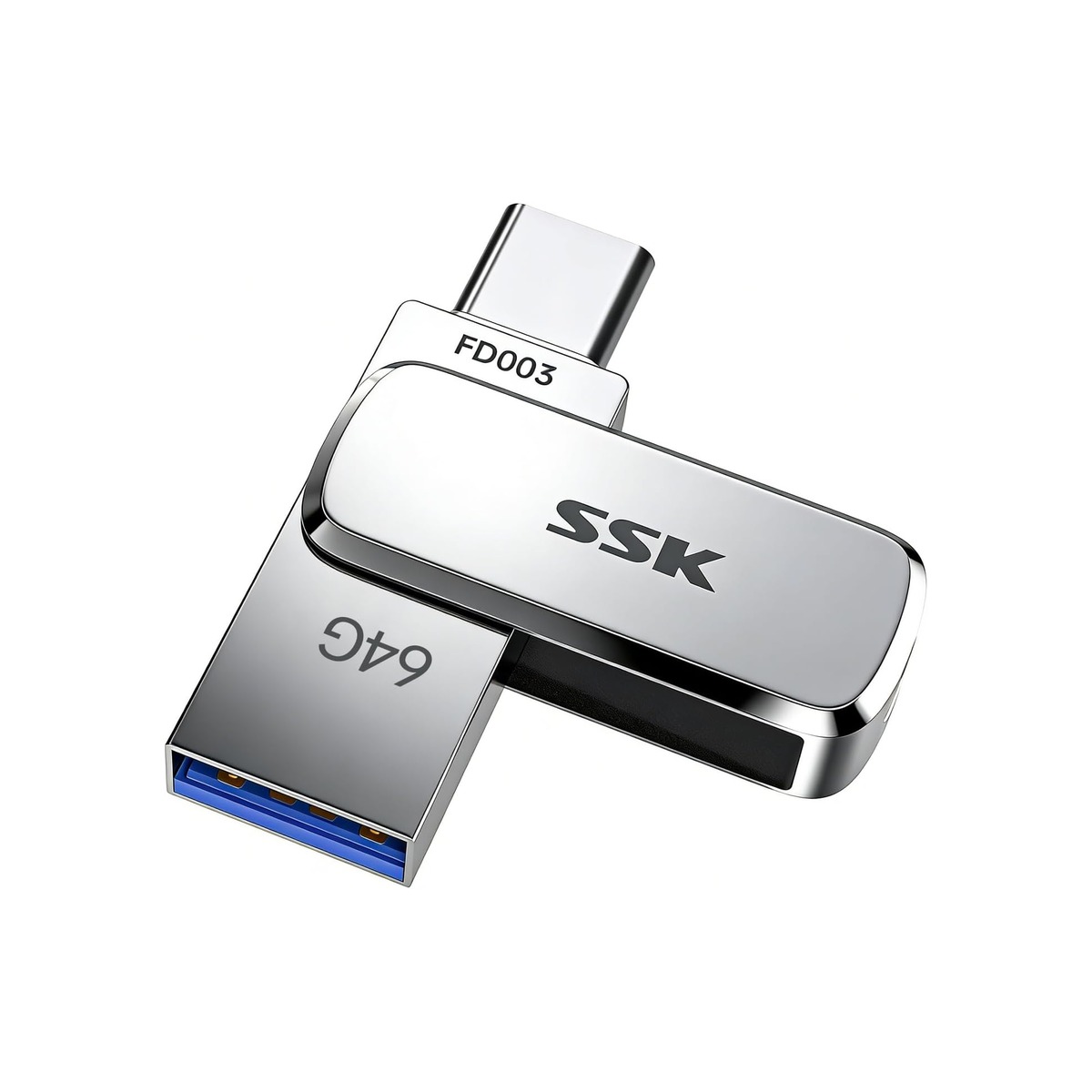 SSK 64GB Dual USB Flash Drive USB C Thumb Drive-1 SSK 64GB Dual USB Flash Drive USB C Thumb Drive - Image 1