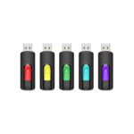 Aiibe 128GB USB Flash Drive 5 Pack - Thumb Drive USB 2.0 Memory Sticks Jump