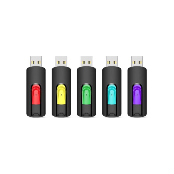 Aiibe 128GB USB Flash Drive 5 Pack - Thumb Drive USB 2.0 Memory Sticks Jump