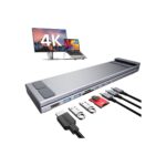 USB C Laptop Docking Station Stand, 7 in 1 Hub With 4K HDMI, 2 USB 3.1, PD 100W