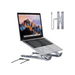 Mukiya 5-in-1 USB C Hub Adjustable Aluminum Laptop Stand