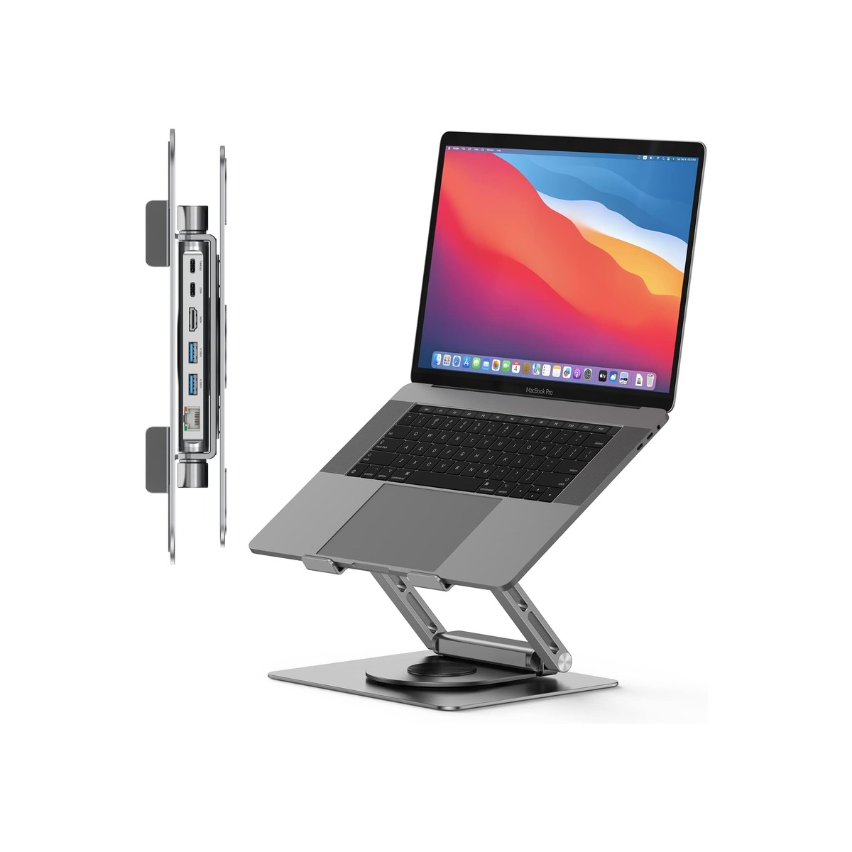 TOBENONE USB C Laptop Docking Station Stand for MacBook-1 TOBENONE USB C Laptop Docking Station Stand for MacBook - Image 1
