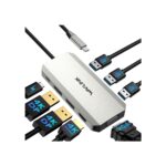WAVLINK Laptop Docking Station, Quad Monitors, Dual DisplayPort, HDMI, VGA