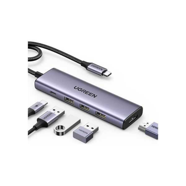 UGREEN USB C Hub, 5-in-1 USB-C Hub with 4K@60Hz HDMI, 100W Power Delivery