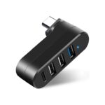 VIENON 4-Port USB C Hub [90°/180° Degree Rotatable]