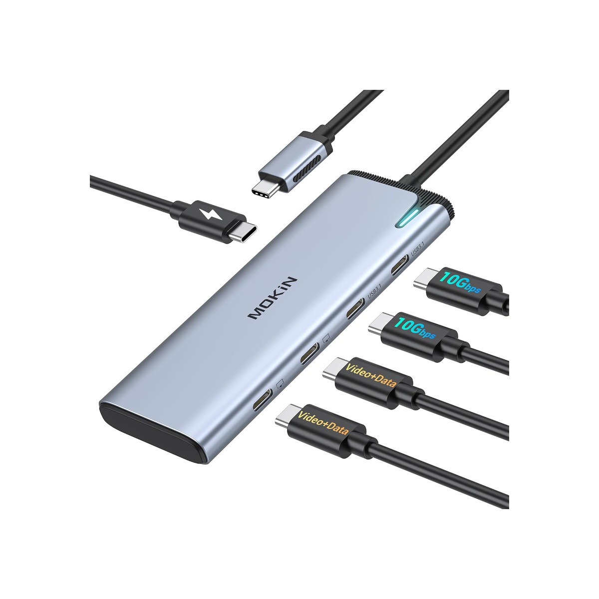 USB C to USB C Hub Dual Monitor, USBC Splitter with 4K@60Hz DP Alt Mode Video-1 USB C to USB C Hub Dual Monitor, USBC Splitter with 4K@60Hz DP Alt Mode Video - Image 1