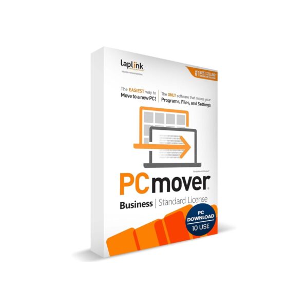 Laplink PCmover Business Standard- PC to PC Migration Software - 10 Use