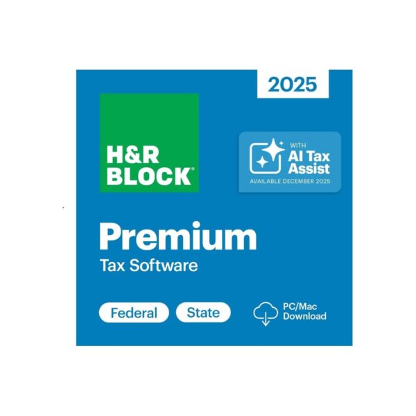 H&R Block Tax Software Premium 2025 Win/Mac [PC/Mac Online Code]