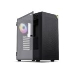 Vetroo Black AL800 Mid Tower ATX PC Computer Case - Door Opening Design
