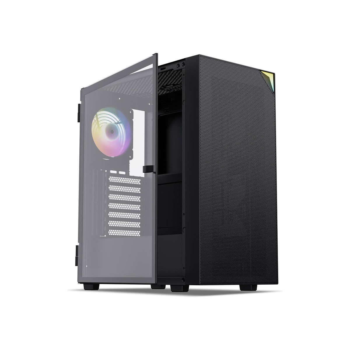 Vetroo Black AL800 Mid Tower ATX PC Computer Case - Door Opening Design-1 Vetroo Black AL800 Mid Tower ATX PC Computer Case - Door Opening Design - Image 1