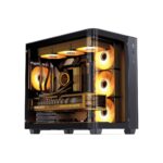 JONSBO TK-3 Black One-piece Curved Glass ATX Mid Tower Pc Case