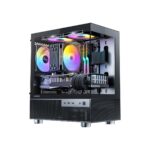 Okinos Aqua 3, Micro ATX Case, MATX PC Case with 3 X 120mm 3-Pin ARGB Fan