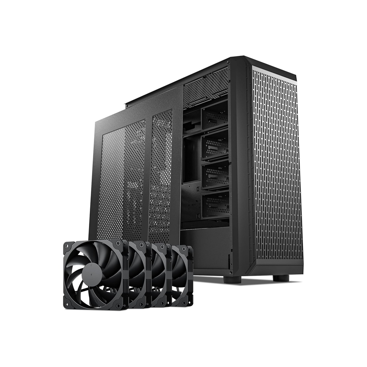 DARKROCK Classico Storage Master ATX NAS Computer Case with 4x120mm Fans-1 DARKROCK Classico Storage Master ATX NAS Computer Case with 4x120mm Fans - Image 1