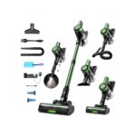 Cordless Vacuum Cleaner, 500W 55KPa 10-in-1 Self-Standing Stick Vacuum with
