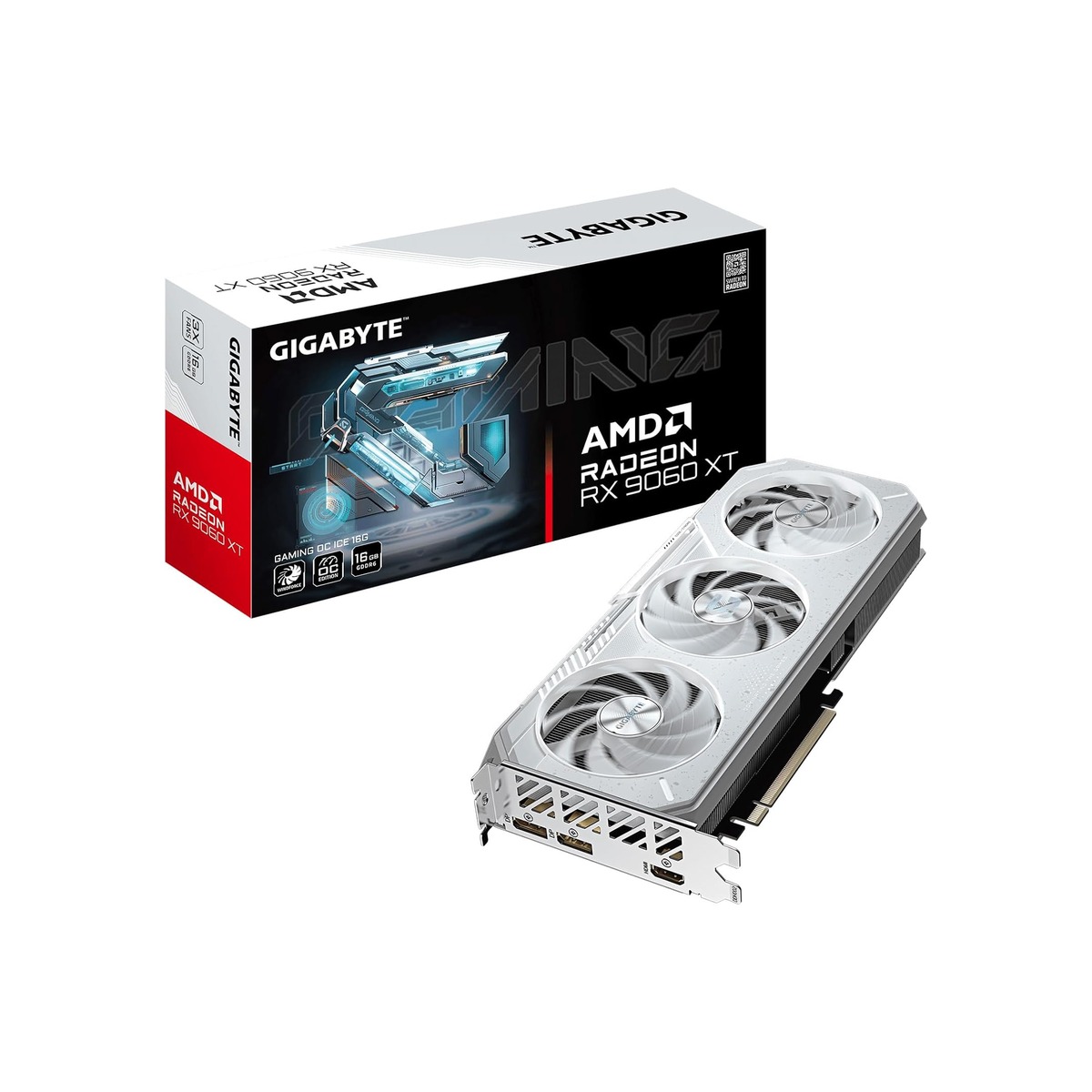 GIGABYTE RadeonTM RX 9060 XT Gaming OC ICE 16G Graphics Card (16GB GDDR6-1 GIGABYTE RadeonTM RX 9060 XT Gaming OC ICE 16G Graphics Card (16GB GDDR6 - Image 1