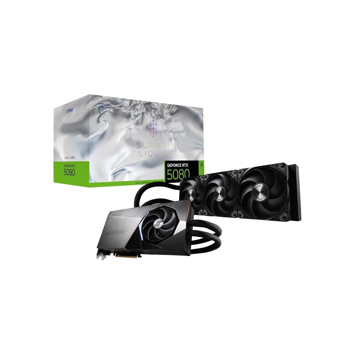 msi Gaming RTX 5080 16G SUPRIM Liquid SOC Graphics Card (16GB GDDR7, 256-bit-1 msi Gaming RTX 5080 16G SUPRIM Liquid SOC Graphics Card (16GB GDDR7, 256-bit - Image 1