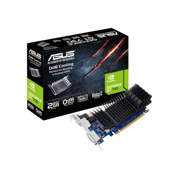 ASUS GeForce GT 730 2GB GDDR5 Low Profile Graphics Card for Silent HTPC Builds