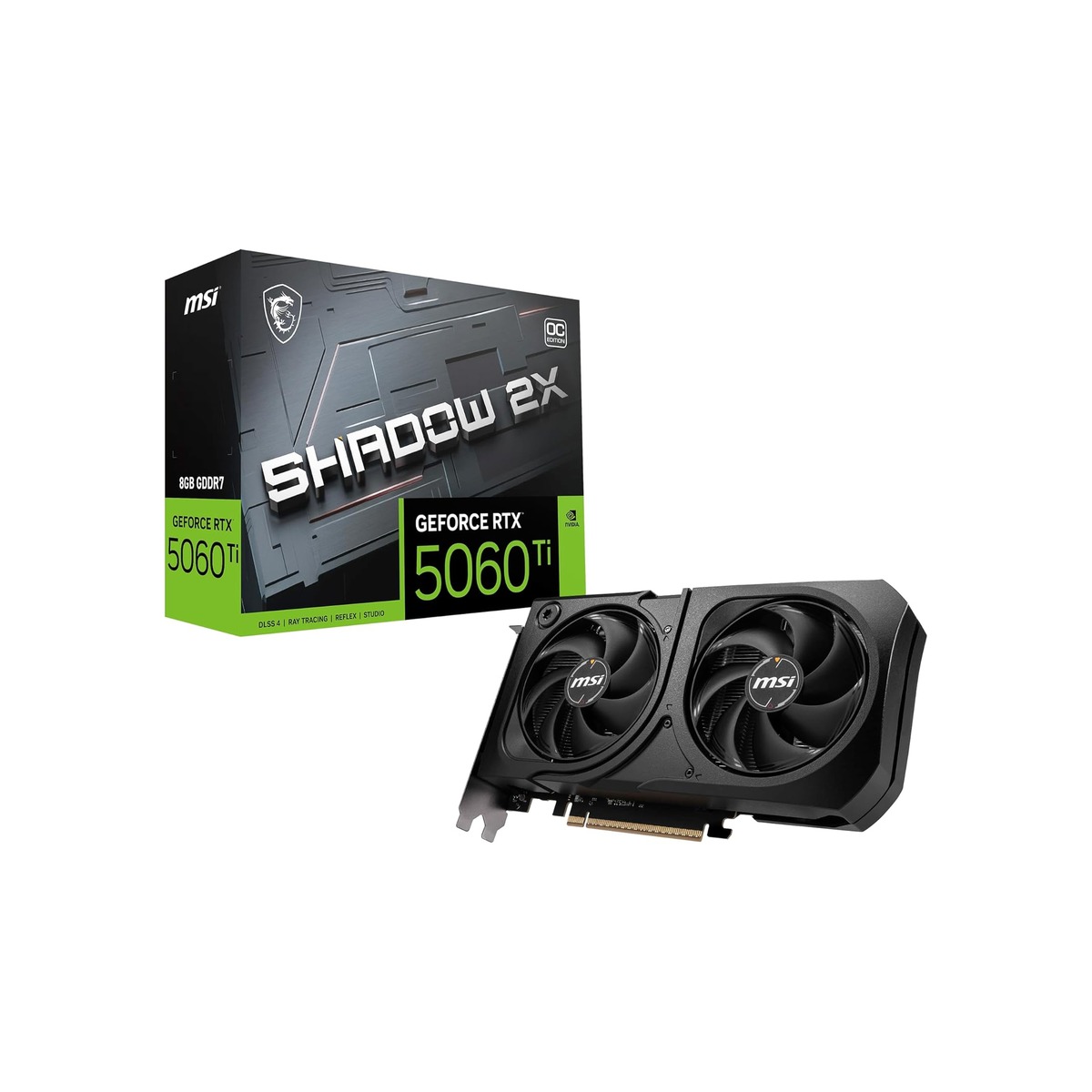 msi Gaming RTX 5060 Ti 8G Shadow 2X OC Graphics Card (8GB GDDR7,TBA-bit-1 msi Gaming RTX 5060 Ti 8G Shadow 2X OC Graphics Card (8GB GDDR7,TBA-bit - Image 1
