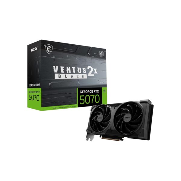msi Gaming RTX 5070 12G Ventus 2X OC Black Graphics Card (12GB GDDR7, 192-bit