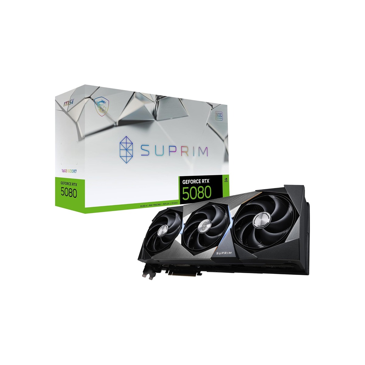 msi Gaming RTX 5080 16G SUPRIM SOC Graphics Card (16GB GDDR7, 256-bit-1 msi Gaming RTX 5080 16G SUPRIM SOC Graphics Card (16GB GDDR7, 256-bit - Image 1
