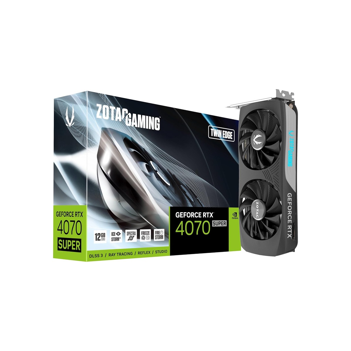 ZOTAC Gaming GeForce RTX 4070 Super Twin Edge DLSS 3 12GB GDDR6X 192-bit 21 Gbps-1 ZOTAC Gaming GeForce RTX 4070 Super Twin Edge DLSS 3 12GB GDDR6X 192-bit 21 Gbps - Image 1