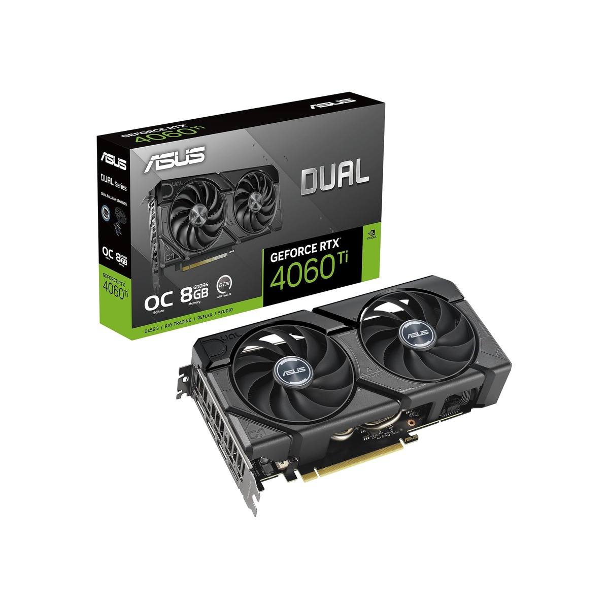 ASUS Dual GeForce RTX 4060 Ti EVO OC Edition 8GB GDDR6 (PCIe 4.0, 8GB GDDR6-1 ASUS Dual GeForce RTX 4060 Ti EVO OC Edition 8GB GDDR6 (PCIe 4.0, 8GB GDDR6 - Image 1