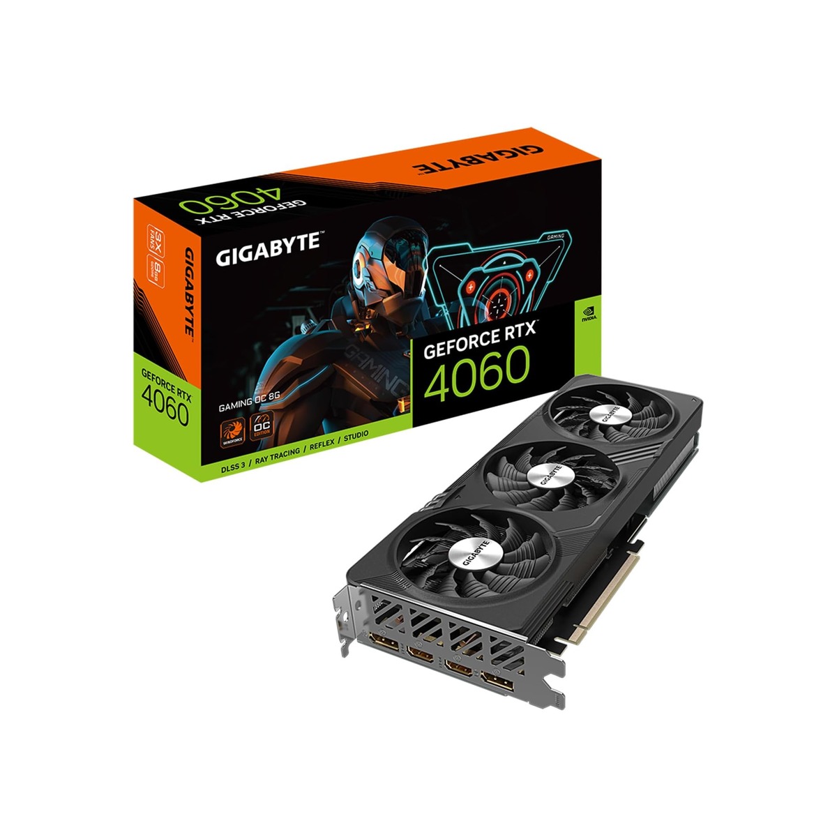 Gigabyte GeForce RTX 4060 Gaming OC 8G Graphics Card, 3X WINDFORCE Fans-1 Gigabyte GeForce RTX 4060 Gaming OC 8G Graphics Card, 3X WINDFORCE Fans - Image 1