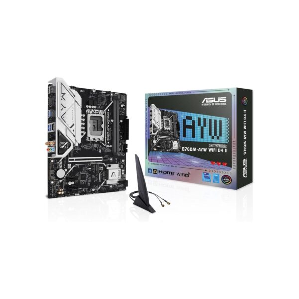 ASUS B760M-AYW WiFi D4 II Intel® B760 (LGA 1700) microATX mATX Motherboard