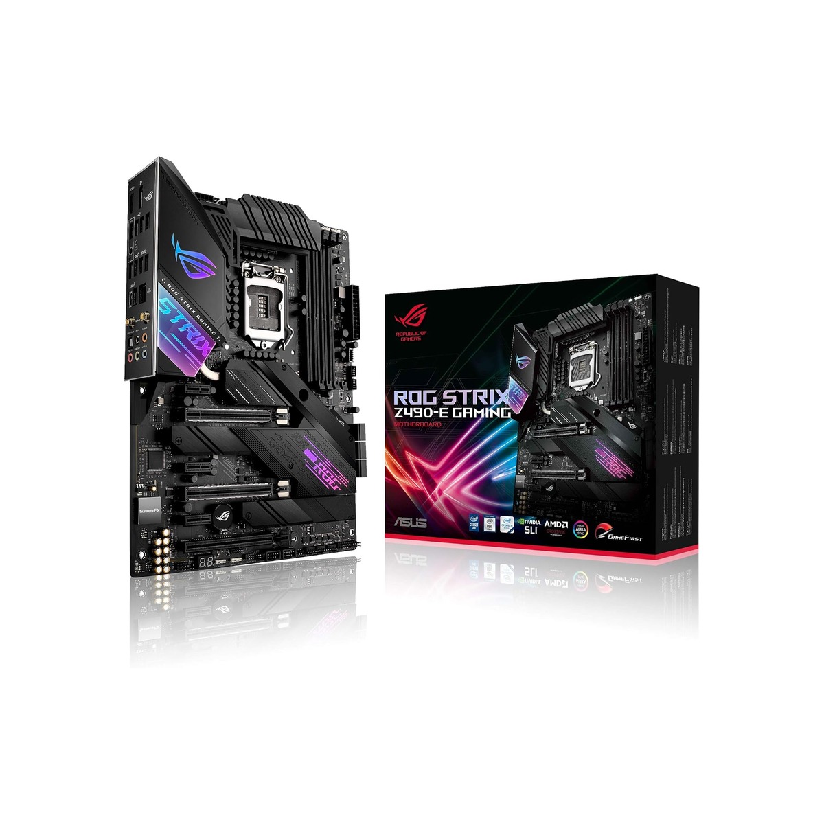 ASUS ROG Strix Z490-E Gaming Z490- WiFi 6, LGA 1200 (Intel 10th Gen) ATX Gaming-1 ASUS ROG Strix Z490-E Gaming Z490- WiFi 6, LGA 1200 (Intel 10th Gen) ATX Gaming - Image 1