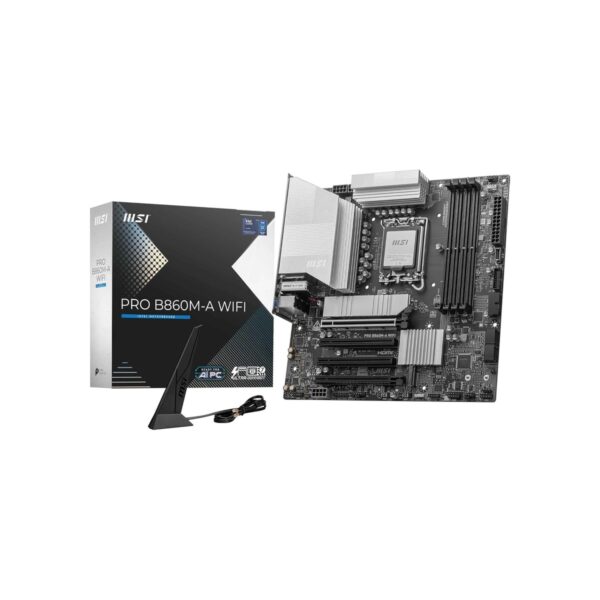 MSI PRO B860M-A WiFi Motherboard, mATX - Supports Intel Core Ultra Processors