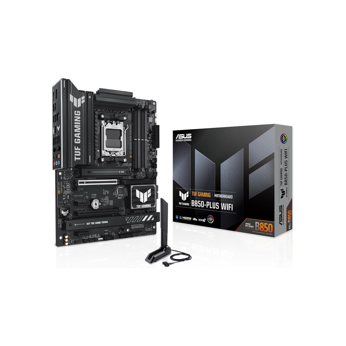 ASUS TUF Gaming B850-PLUS WiFi AMD AM5 B850 ATX Motherboard, 14+2+1 80A Stages-1 ASUS TUF Gaming B850-PLUS WiFi AMD AM5 B850 ATX Motherboard, 14+2+1 80A Stages - Image 1