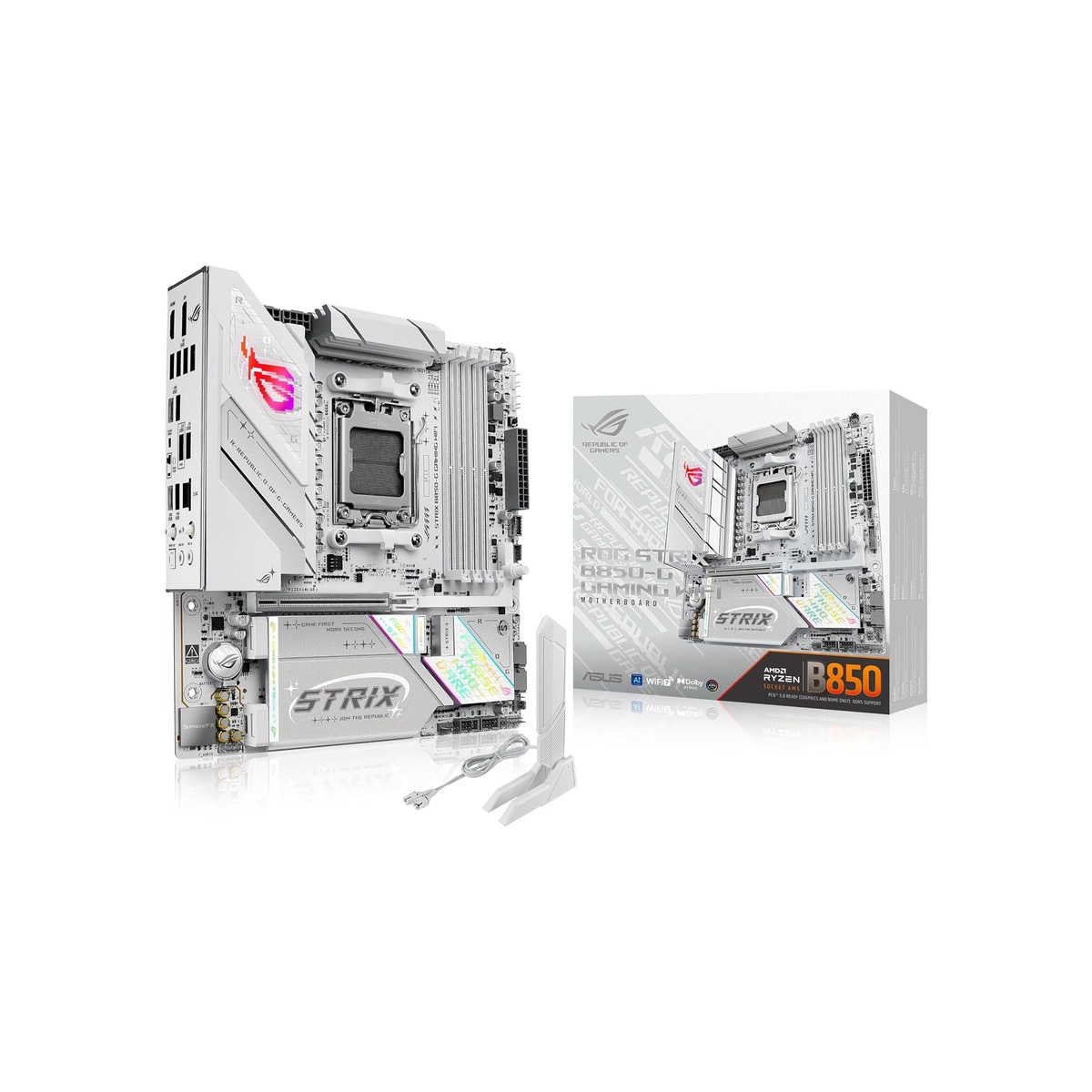ASUS ROG Strix B850-G Gaming WiFi AMD AM5 B850 mATX Motherboard-1 ASUS ROG Strix B850-G Gaming WiFi AMD AM5 B850 mATX Motherboard - Image 1