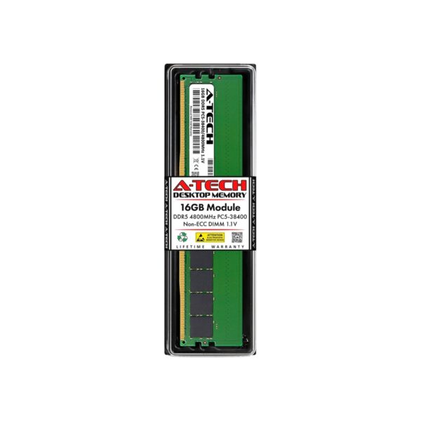 A-Tech 16GB DDR5 4800MHz PC5-38400 CL40 UDIMM 1.1V Non-ECC Unbuffered DIMM