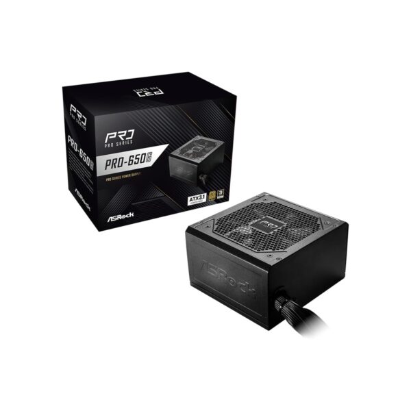 ASRock PRO-650G Power Supply - 650W 80 Plus Gold Certified, ATX 3.1 Ready