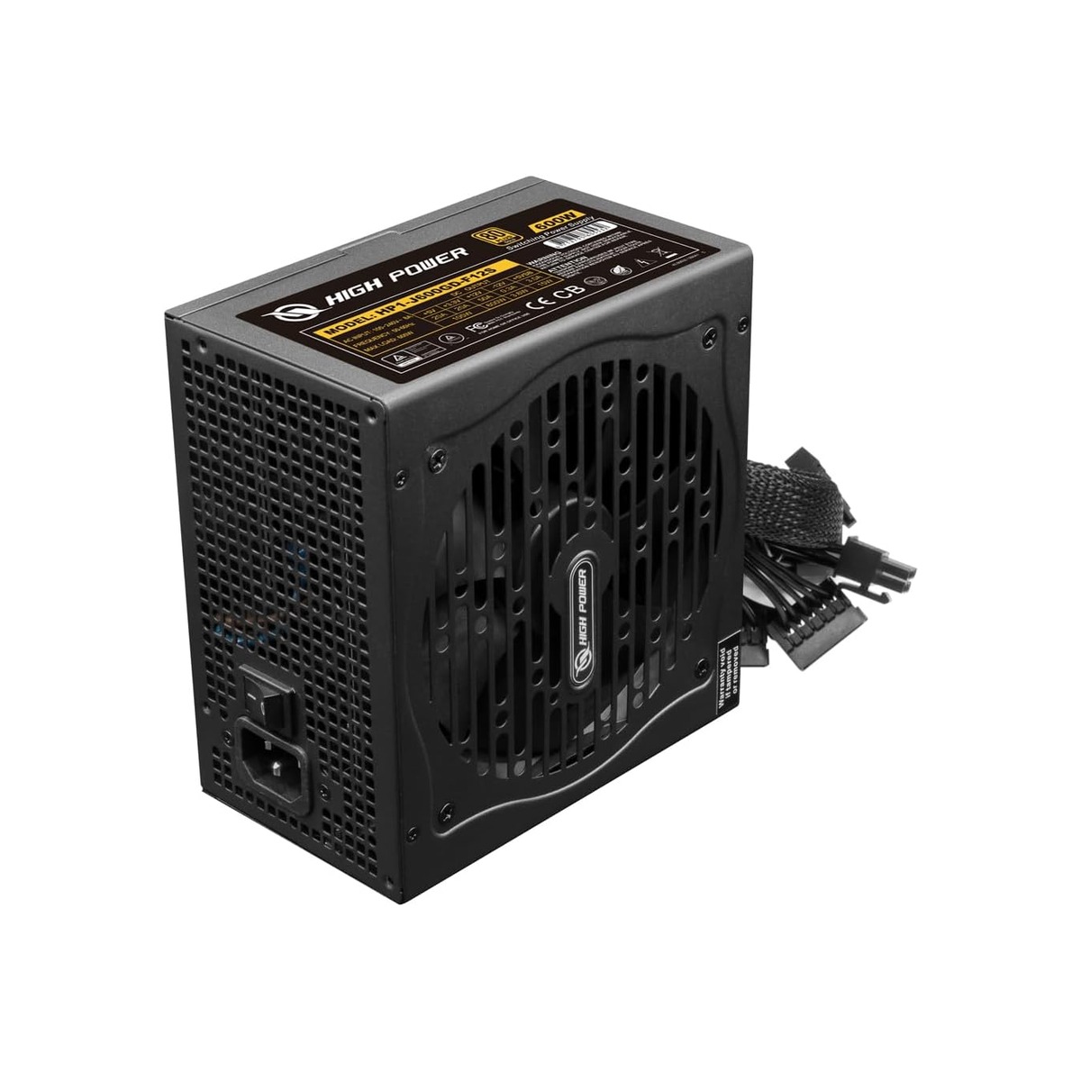 HIGH POWER 600W Power Supply, 80 Plus Gold Certified PSU-1 HIGH POWER 600W Power Supply, 80 Plus Gold Certified PSU - Image 1