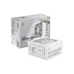 MSI MAG A1000GL PCIE5 White, Fully Modular Compact Gaming 1000W Power Supply