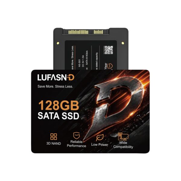 Internal 128GB SATA SSD, 2.5 Inch SSD SATA III 6Gb/s, Solid State Drive