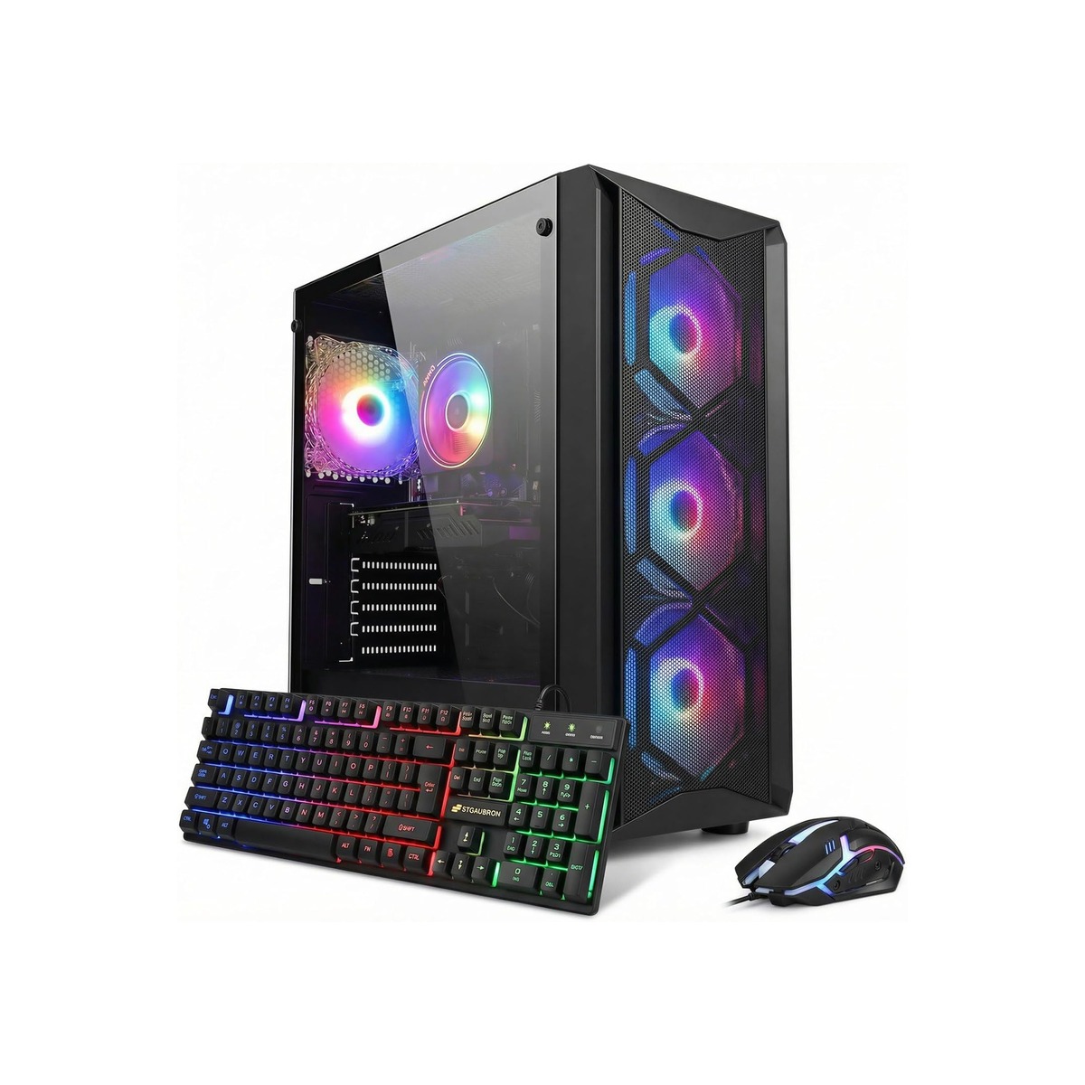 STGAubron Gaming PC Desktop,Corei7 8th Gen,RTX 3050 6G,16G DDR4,1T SSD-1 STGAubron Gaming PC Desktop,Corei7 8th Gen,RTX 3050 6G,16G DDR4,1T SSD - Image 1