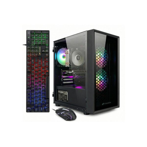 STGAubron Gaming PC Desktop,Intel i7 Xeon E5,RX 550 4G,16G RAM,512G SSD