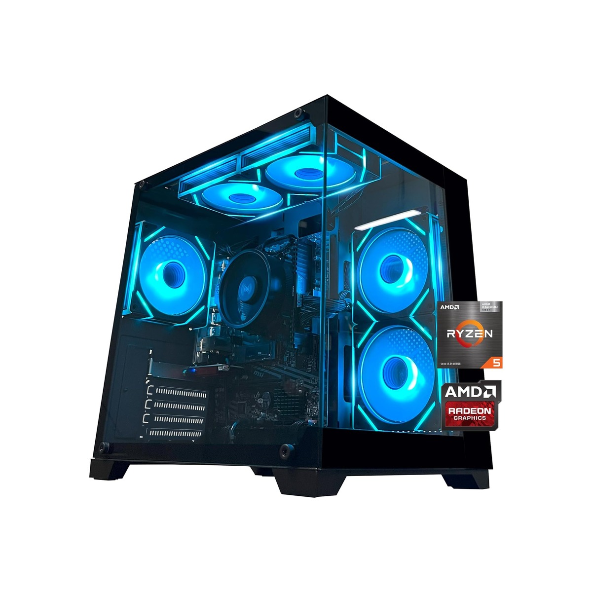 YAWYORE Gaming PC Desktop Computer AMD R5 5600GT 16GB 1TB NVMe Towers WiFi-1 YAWYORE Gaming PC Desktop Computer AMD R5 5600GT 16GB 1TB NVMe Towers WiFi - Image 1