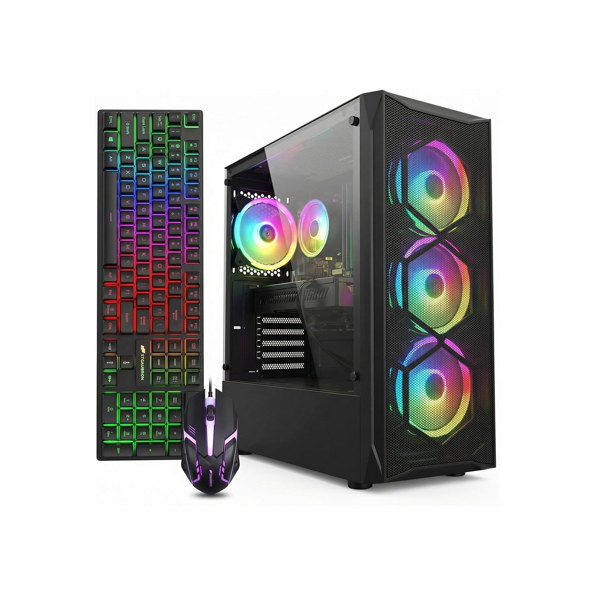 STGAubron Gaming PC Desktop,Core I7,RX 580 8G,16G RAM,512G SSD-1 STGAubron Gaming PC Desktop,Core I7,RX 580 8G,16G RAM,512G SSD - Image 1