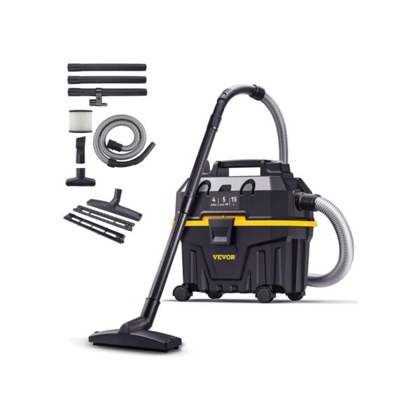 VEVOR Shop Vac Wet and Dry Vacuum Cleaner 4 Gallon 5 Peak HP - Powerful Suction