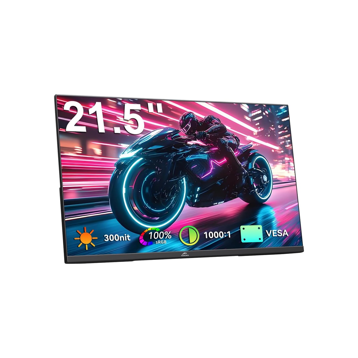 Kenowa 21.5" Large Portable Monitor FHD 1080P IPS 75Hz Frameless USB C HDMI-1 Kenowa 21.5" Large Portable Monitor FHD 1080P IPS 75Hz Frameless USB C HDMI - Image 1