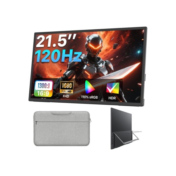 Upperizon Portable Monitor 21.5 inch FHD 110% sRGB 120Hz IPS HDR HDMI USB-C