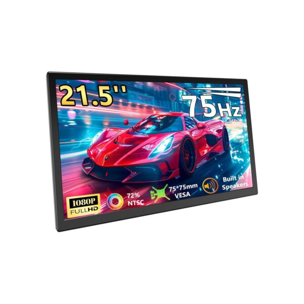 21.5inch Large Portable Monitor for Laptop, FHD 1080P 75Hz VESA Supported USB-C