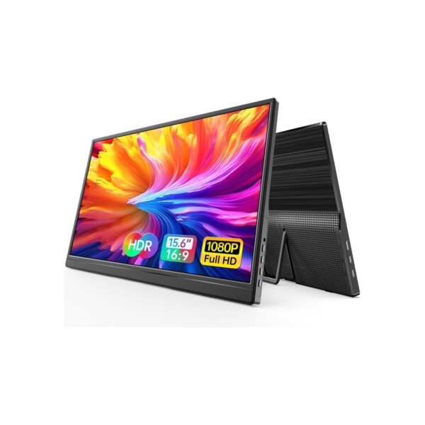 WGK 15.6 inch Portable Monitor 1080P FHD Travel Display HDMI/USB-C Compatible