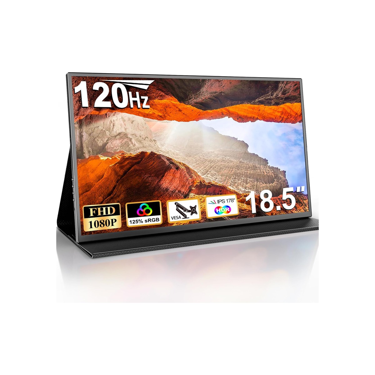 COOLHOOD 18.5 Inch FHD USB-C HDMI 120Hz Portable Monitor-1 COOLHOOD 18.5 Inch FHD USB-C HDMI 120Hz Portable Monitor - Image 1