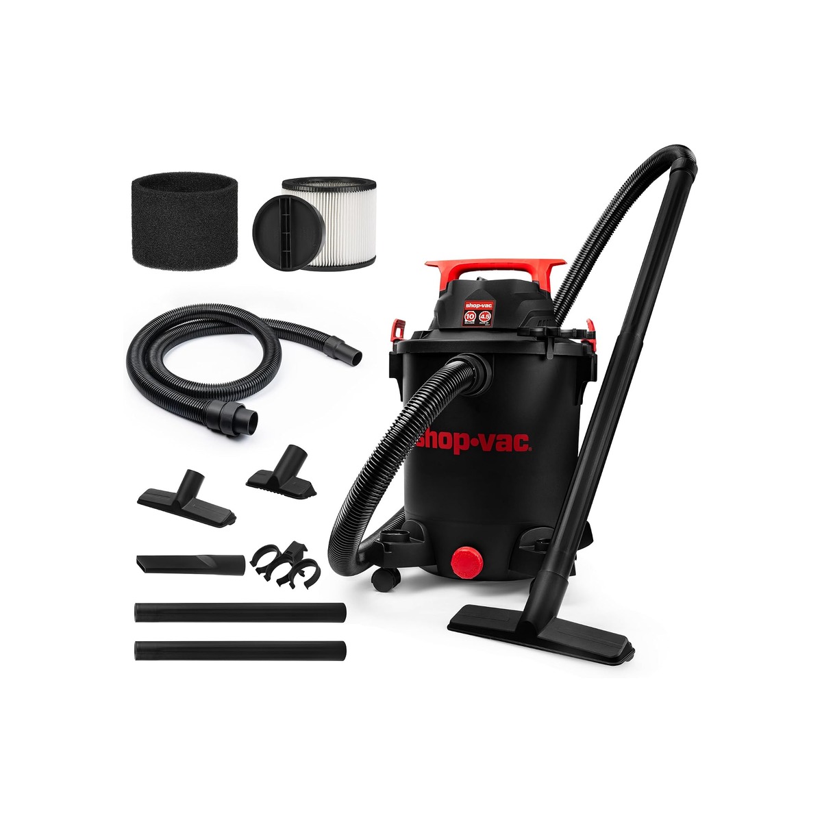 Shop-Vac 5430115 Wet/Dry Vacuum, 10 Gallon, 4.5 Peak HP-1 Shop-Vac 5430115 Wet/Dry Vacuum, 10 Gallon, 4.5 Peak HP - Image 1