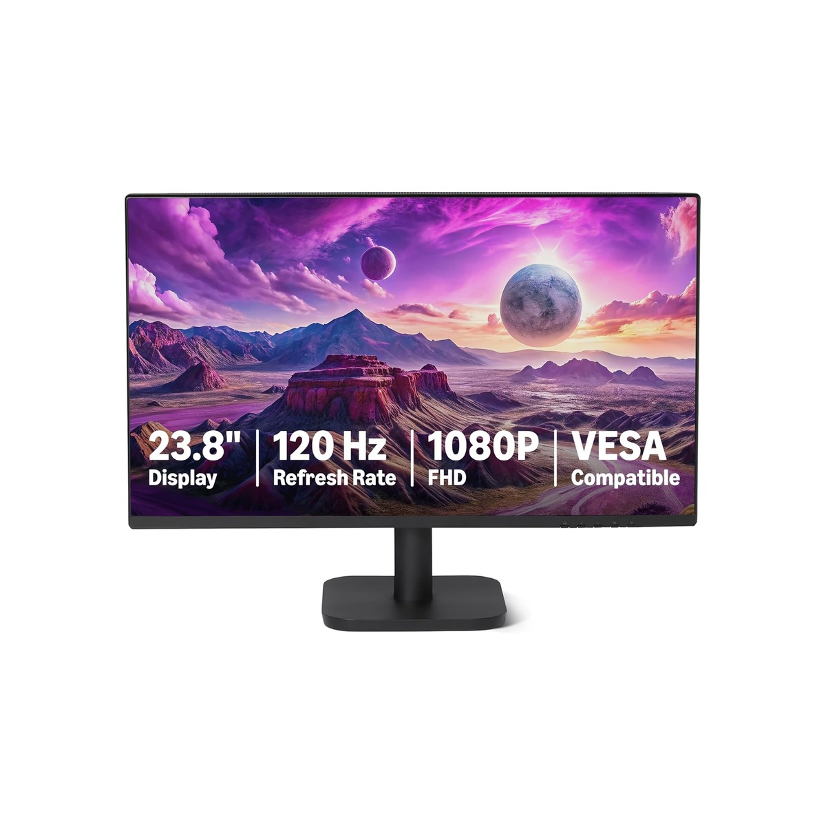 Amazon Basics 23.8-inch 1080P Computer Monitor, 120 Hz, HDMI, DP, VGA-1 Amazon Basics 23.8-inch 1080P Computer Monitor, 120 Hz, HDMI, DP, VGA - Image 1