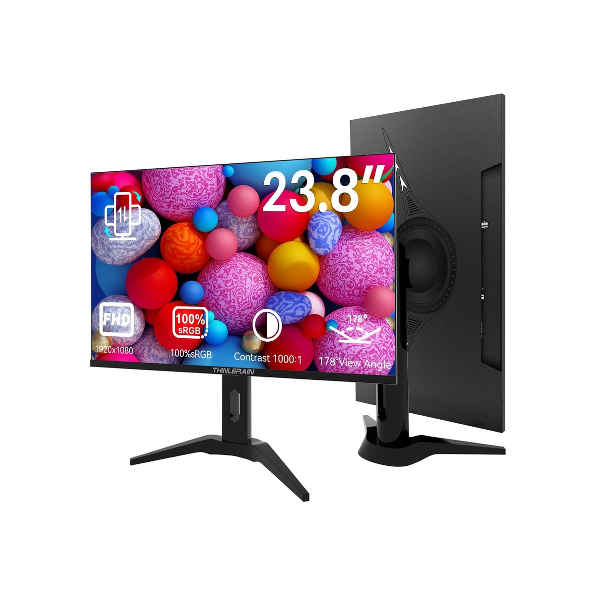 23.8 inch Computer Monitor 1920x1080 Vertical PC Monitor with HDMI VGA AV BNC-1 23.8 inch Computer Monitor 1920x1080 Vertical PC Monitor with HDMI VGA AV BNC - Image 1